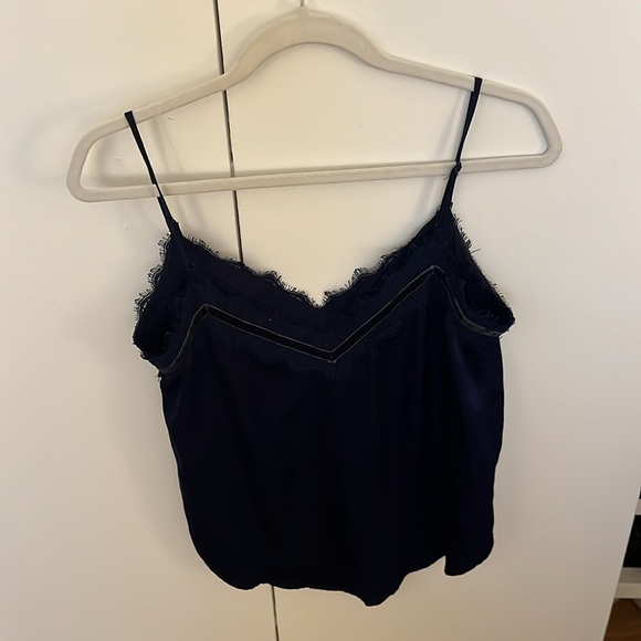 Navy blue and black lace Abound camisole - Picture 3 of 3